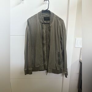 All Saints Khaki Bomber Jacket